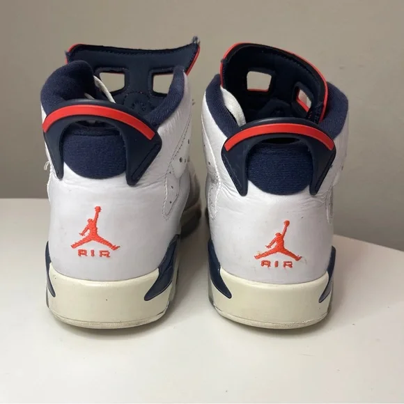Air Jordan 6 Retro White Infrared Neutral Grey 384665 104 Sz 7y Womens Sz 8.5
